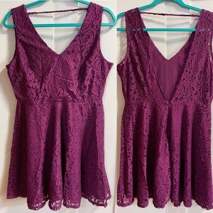 Broderie purple Dress